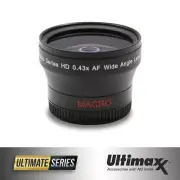 ULTIMAXX 52mm 0.43x Professional Wide Angle Lens with Macro for Canon Nikon Sony