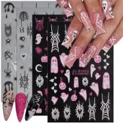 Halloween Nail Stickers for Nail Art Spider Spider Pink Ghost Nail Stickers-6