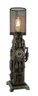 Steampunk Industrial Piping Tower Beacon Clock Mesh Table Lamp
