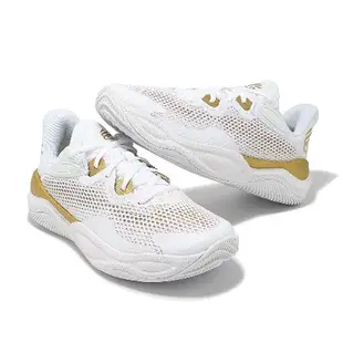 Under Armour 籃球鞋 Curry Splash 24 AP 男鞋 白 金 網布 緩衝 低筒 咖哩 運動鞋 UA 3027262101