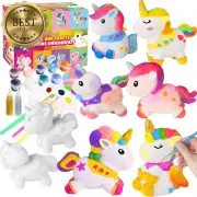 Unicorn Painting Kit for Girls, 8 Figurines, Arts & Crafts for Ages 4-8