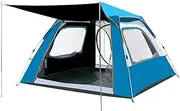 Comfortable Windproof Family TenTWith Top Rainfly, Large Mesh Windows, Waterproof Double Layer, Easy Setup, Portable with Carry Bag, for All Seasons