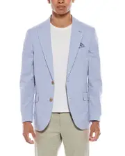 TailorByrd Broken Check Linen-Blend Sportcoat