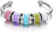 RINHOO FRIENDSHIP To My Daughter Fidget Ring for Anxiety Women Ring with Beads Spinner Ring Daughter Fidget Ring from Mom Adjustable Fidget Ring for Women or Girls