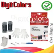 Refill ink bottle kit box for Canon PG-210 210XL Dye Black CN Cartridge w tools