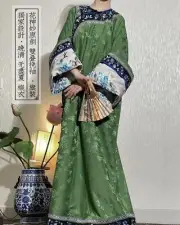 ChineseVintage Hanfu Red Pan Button Large Embroidered Cheongsam One Size One Set