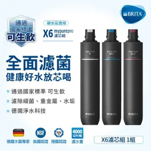 【德國BRITA】mypure pro X6 濾芯組(0.1微米中空絲膜)