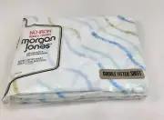 Vintage Morgan Jones Luxury Muslin Full Double Fitted Sheet No Iron Multi-Color