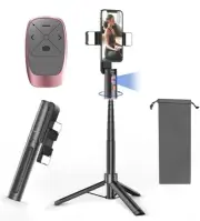 Voinap Extendable Auto Face Tracking Tripod with Light, 360 Rotating Tripod,