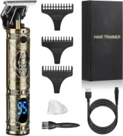 Hair Clippers Professional Hair Beard Trimmer Cordless Zero Gapped, LED Recharge