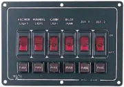 Sea-Dog Line Switch Panel-Horizontal 6 Alum 422210-1