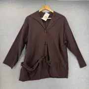 NoBlu Women's Size Medium Chloe Jacket Brown Button-Up Top Shirt Collared NWT