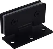 Glass Door Hinge,Bathroom Clamp,Pivot Hinges,Furniture Hardware Soft Close Cabinet Hinge Accessories, Stainless Steel Bathroom Glass Door Hinges,Frameless Door Black Folding Suitable For 6-10 Mm Thick