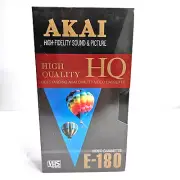 AKAI Blank Video Cassette Tape HQ E-180 VHS PAL SEALED NEW