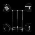 Clear Acrylic Plant Stand Round Top Corner Holder Planter Flower Pot Display