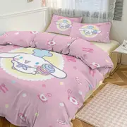 a2324 Cute Cinnamoroll Cartoon Duvet Cover Set Bedding Set 1 Duvet Cover And 2 Pillowcases 3D Cartoon Dog Printed Comfortable And Ultra Soft Bed Set R