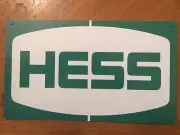 Tin Sign Vintage Hess Gasoline Motor Oil