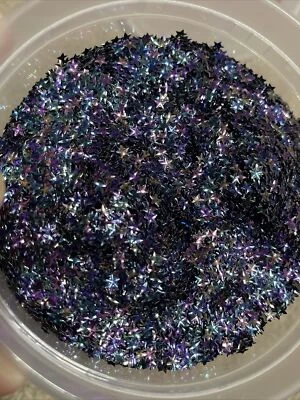 1oz / 28g Bulk 3D Midnight Star 3mm Galaxy Purple Green Glitter Nail Art Tumbler