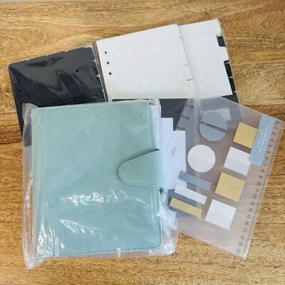 Kikki K Soft Touch Personal Planner Thyme Green Refill Divider Pages Stickers