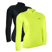 Netti Womens Sunshield Hi-Vis Long Sleeve Cycling Jersey - Yellow, Black
