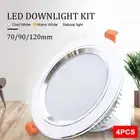4X LED Downlight 70/90/120mm Cutout 12-18W Warm/Cool White/Tri Colour Celilng