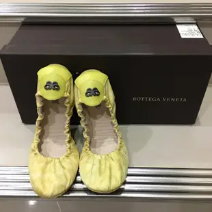 Bottega Veneta BV黃色幻影帆布娃娃鞋