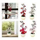 Artificial Potted Flowers Bonsai DIY Fake Plant Potted Arrangement Ornaments