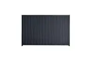 Stratco Good Neighbour CGI Corrugated Fence Panel Sheet Colour: Dark Stone, Post Track Colour: Dark Stone
