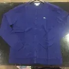 Lacoste Long Sleeve Button Up Cardigan Royal Blue