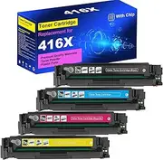 416X Toner Cartridges 4 Pack (1BK,1C,1M,1Y) Compatible with HP M454 M454dn M454dw M479 M479dw M479fdw M479fnw M455 M455dn MFP M480 M480f Printers