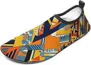 [BTCOWZRV] Water Shoes for Women Men Striped Pattern Water Sports Shoes Slip-on Breathable Lightweight Athletic Aqua Sock