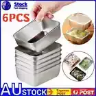 6Pack Food Storage Containers with Lids Meal Prep Containers Reusable Stainless`