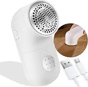 Garstor Electric Lint Remover, Fabric Shaver, USB Rechargeable Wool Sweater Defuzzer, Cordless Sweater Shaver, Debobbler for Clothes, Fuzz, Lint Balls, Pills, Bobbles (2.0 Pro,White)