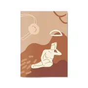 Minimal Greek Goddess Retro Abstract Wall Art
