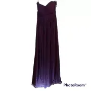 Jenny Yoo Aiden Convertible Bridesmaid Dress Prussian Velvet Women's Size 10