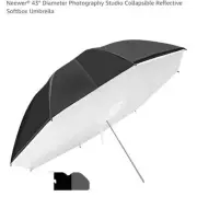 NEEWER 43'' Parabolic Reflective Umbrella Photography&Silver Inner Quick Fold