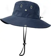 [Surblue] Boonie Sun Hat Wide Brim Fishing Hat with String for Hiking, Travel