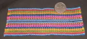 Dollhouse Miniature Blue Backstrap Guatemala Blanket Rug @3 X 6 Southwest 9586