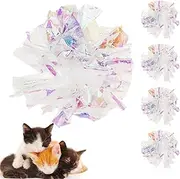 Crinkle Cat Toys | 5X Crinkle Sound Cat Toy Ball | Noisy Interactive Funny Rolling Lightweight Portable Pet Supplies for Play Teasing Indoor Fetch Kitten Home Exercise