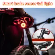 Bicycle Rear Lamp Smart Auto Brake Sensing LED Taillight Rechargeable Tail Light