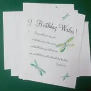 2 Religious Vintage Birthday Cards W/ Envelopes Christian Scripture B-day Wishes
