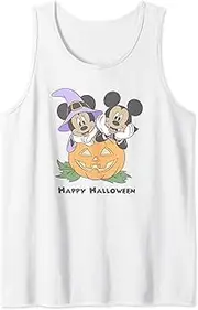 [Disney] Mickey And Friends Halloween Pumpkin Mickey & Minnie Tank Top