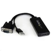 StarTech.com VGA2HDU VGA to HDMI Adapter with USB Audio Power Convert a VGA signal from a laptop or desktop to HDMI (USB-Powered) [VGA2HDU]