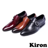 在飛比找momo購物網優惠-【Kiron】尖頭皮鞋/時尚尖頭歐版搭釦個性商務皮鞋-男鞋(
