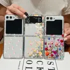 Shockproof Flowers Rose Slim Case For Samsung Galaxy Z Flip6 Flip5 Flip4 3 Cover