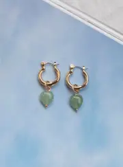 Breaking Hearts Earrings Green