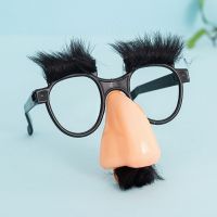 在飛比找蝦皮購物優惠-萬聖節黑鬍子眼鏡塑料大鼻子搞笑把戲傻瓜道具兒童表演眼鏡