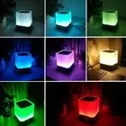 Touch LED Night Light Bedside Lamp Alarm Clock Bluetooth Music Speaker
