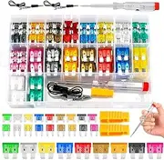 306PCS Car Fuse Kit 2A/5A/7.5A/10A/15A/20A/25A/30A/35A Blade Fuse Assortment Assorted Kit Mini&Small&Standard Size Blade Set Auto Truck Automotive Fuse with Electric Pen