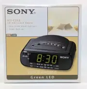 Sony Dream Machine Alarm Clock Radio ICF-C212 AM/FM Snooze Green LED NIB